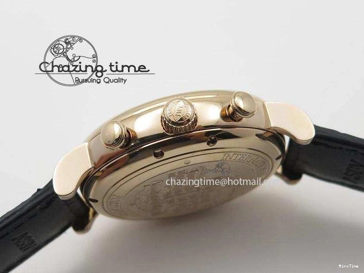 MIROTIME 0517 Portofino Chrono RG Black Dial on Black Leather Strap A HighPerformance 7389